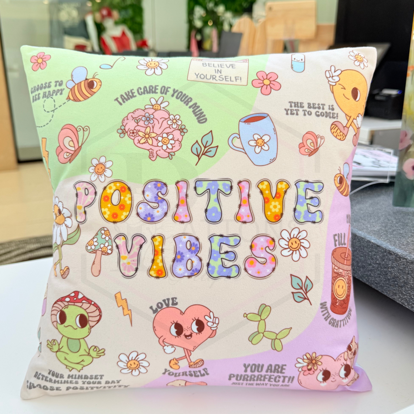 Cushion | Positive vibes | Positivity Cushion