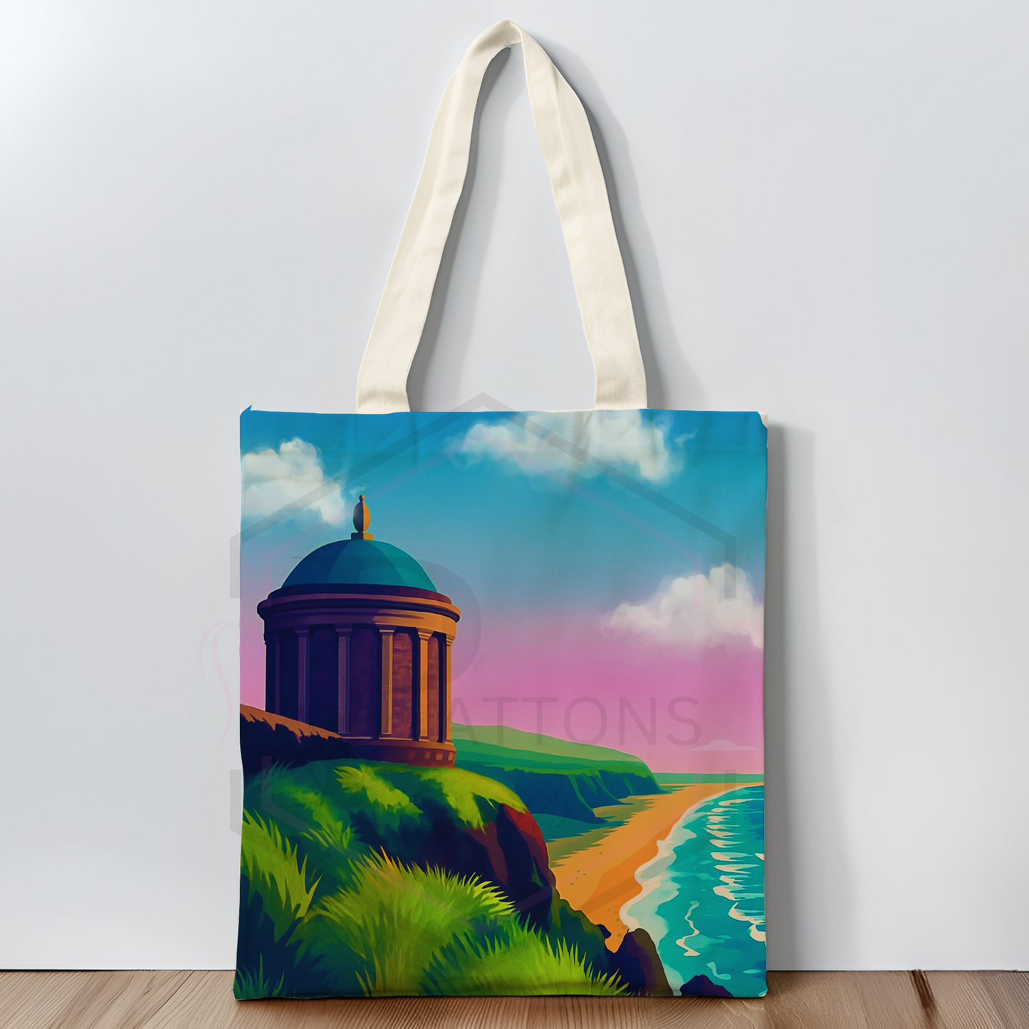 Northern Ireland Tote Bag | Mussenden Sunset