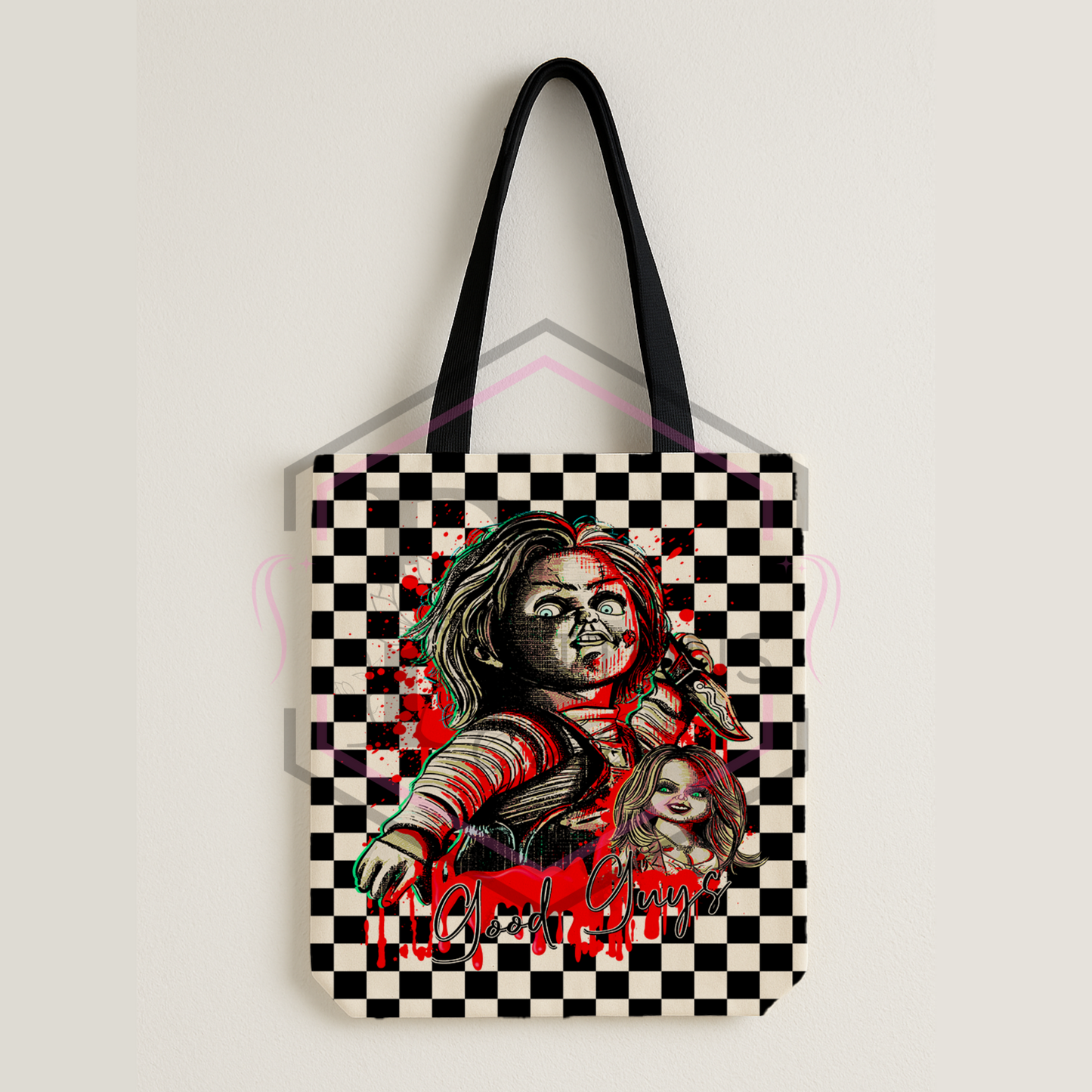 Checkerboard tote bag | Chucky & Tiffany