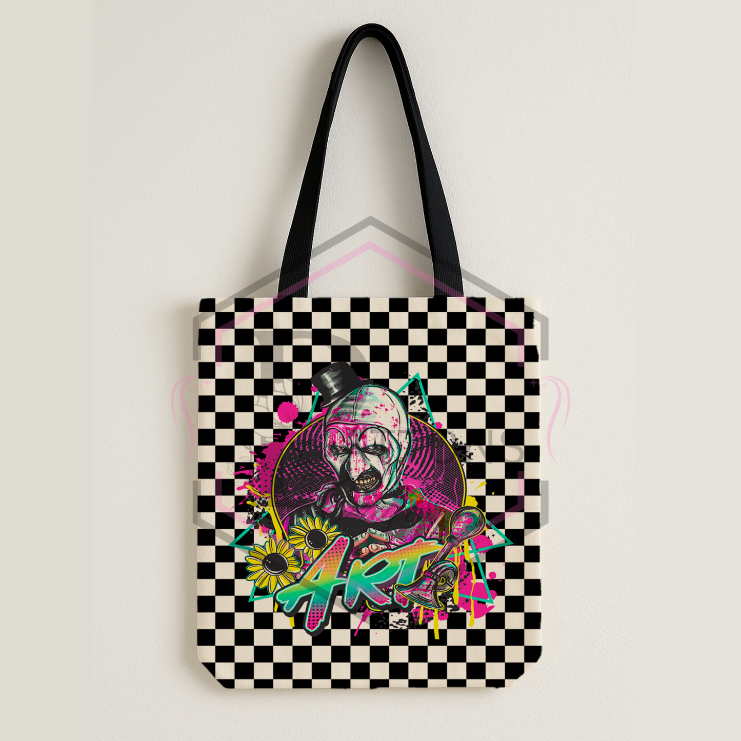 Checkerboard tote bag | Art