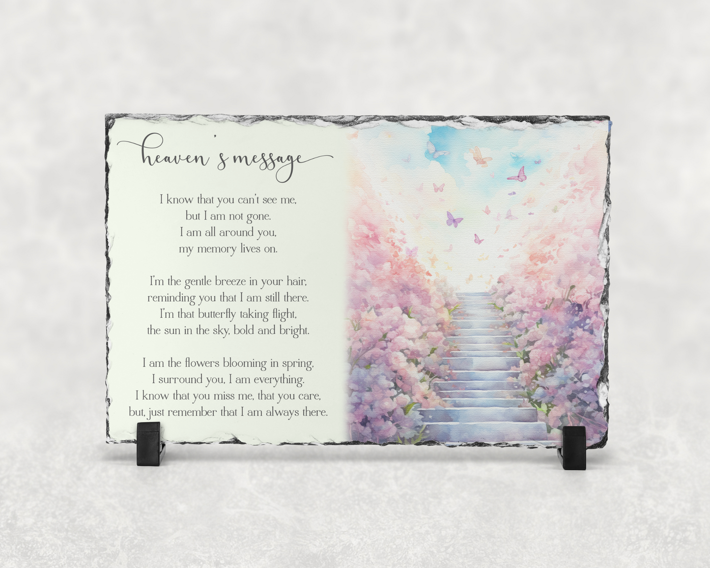 Memorial Slate | Heavens Message | Slate 20x30cm