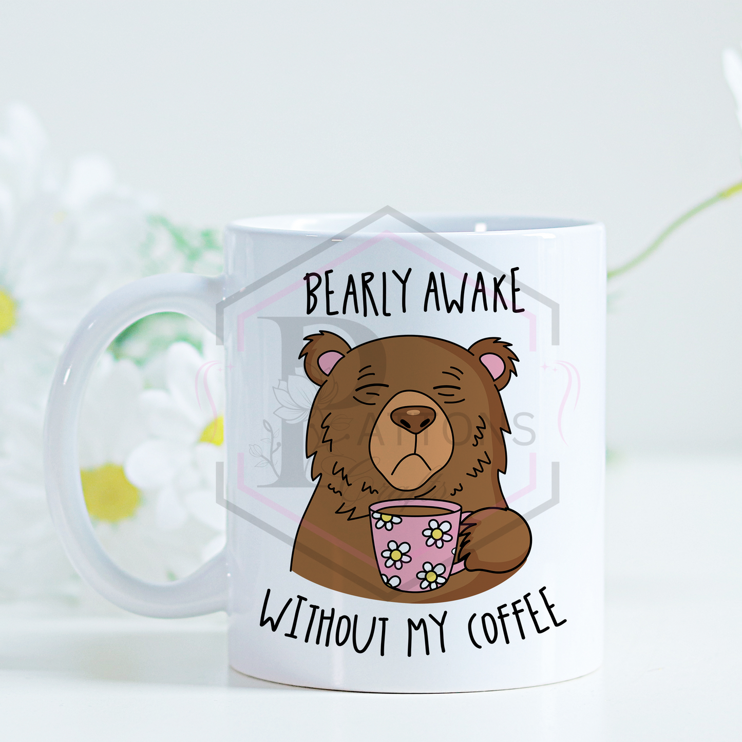 11oz Mug | Bearly awake without coffee