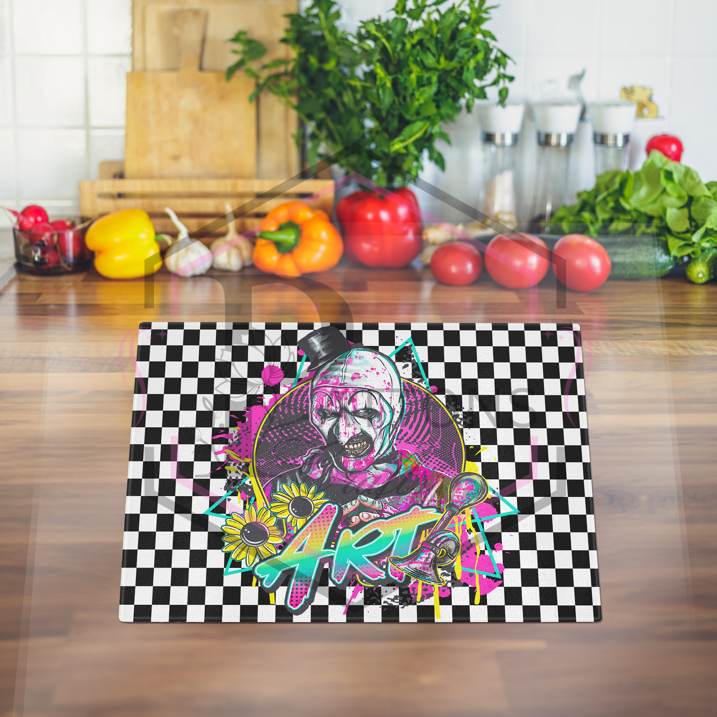 Chopping board | Checkerboard Art