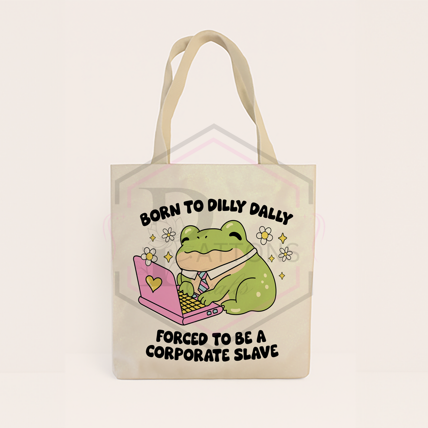 Glitter tote bag | Born to dilly dally