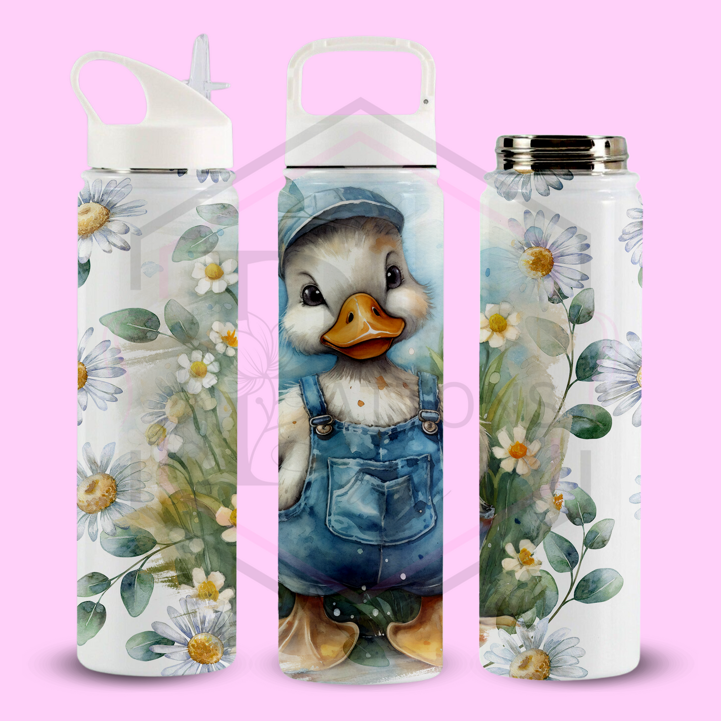 Thermal Water Bottle | Floral Duck