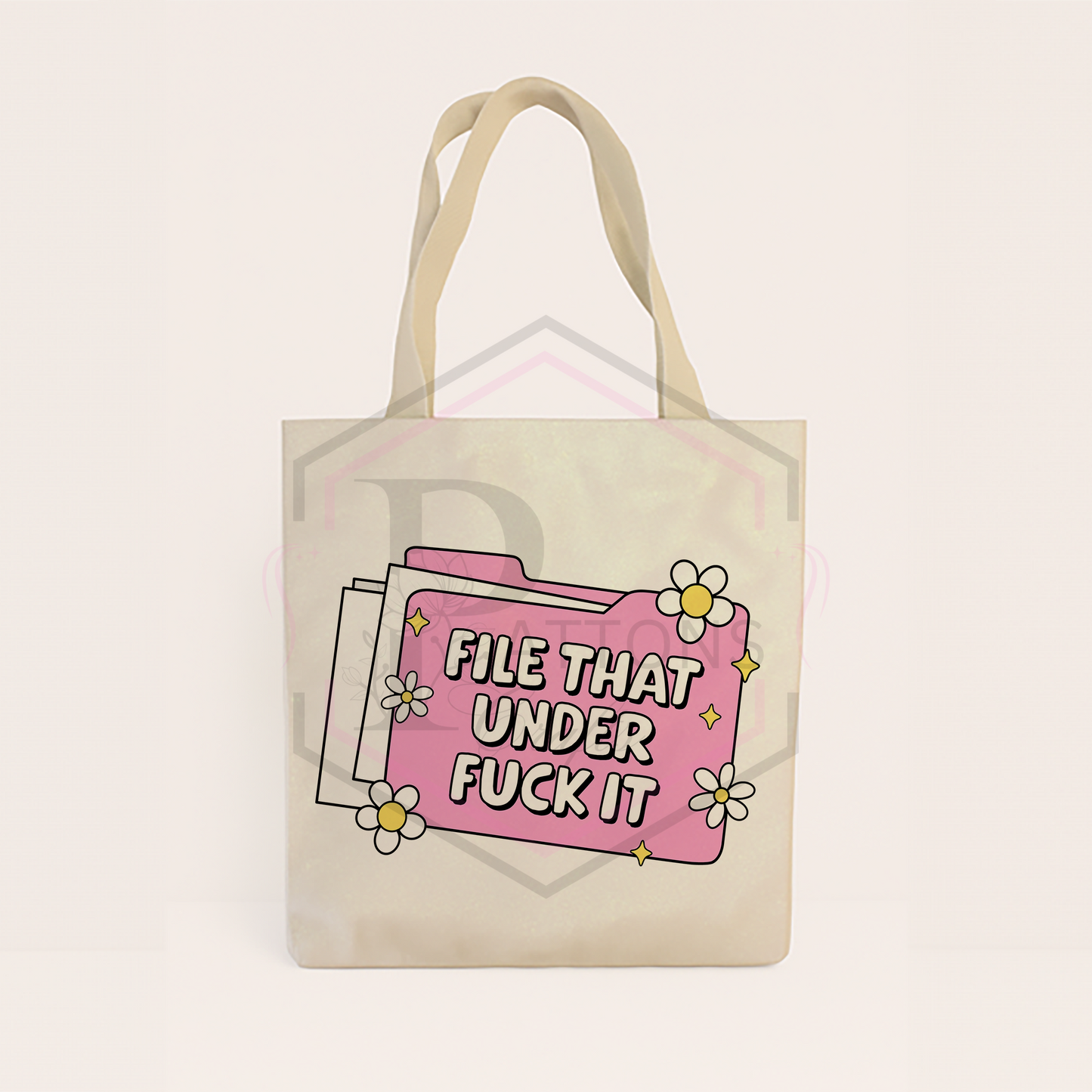 Glitter tote bag | File that under fuck it
