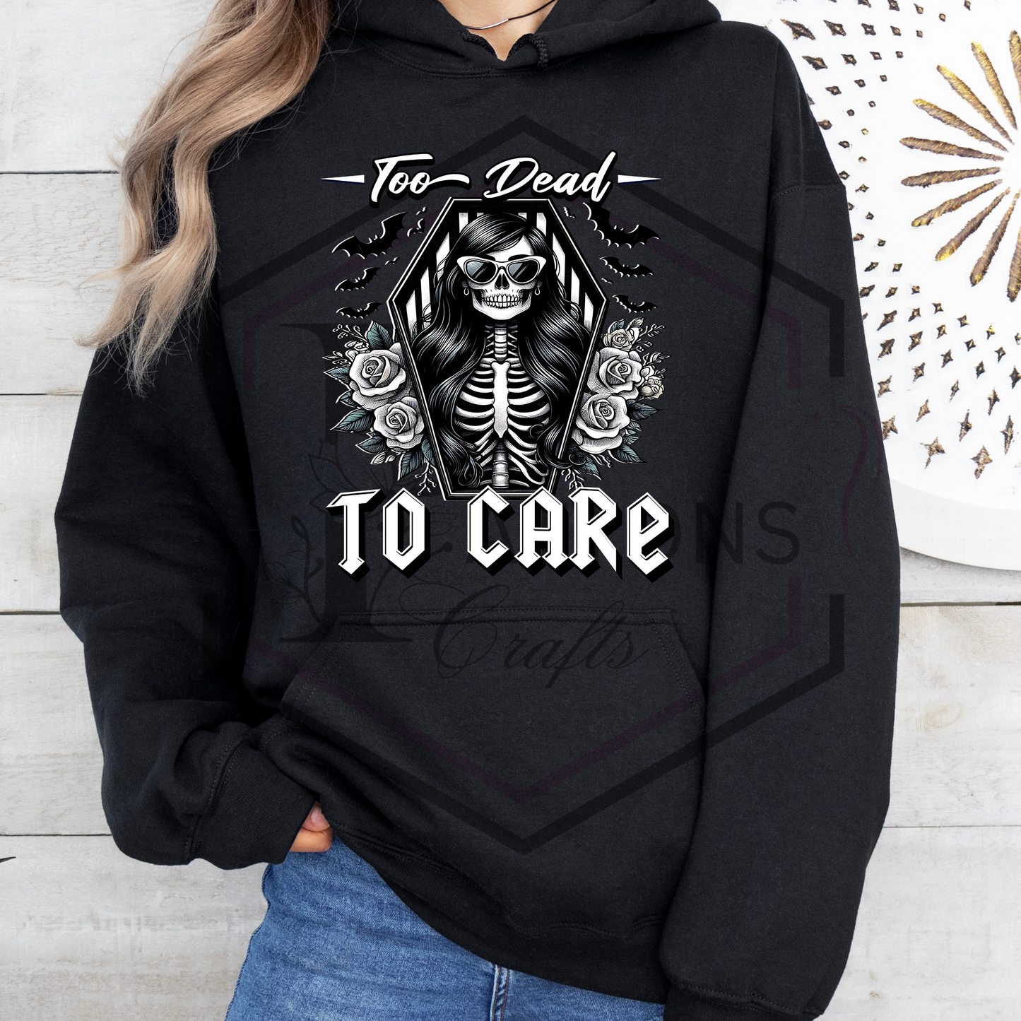 Black Hoodie | Too dead to care