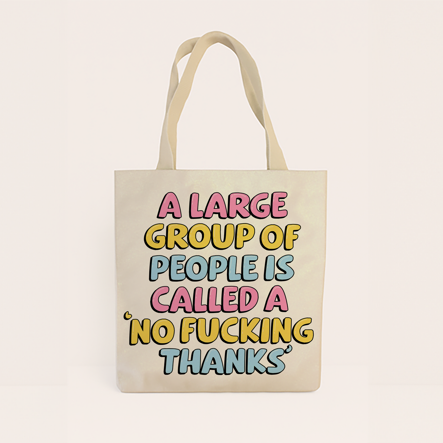 Glitter tote bag | A large group of people
