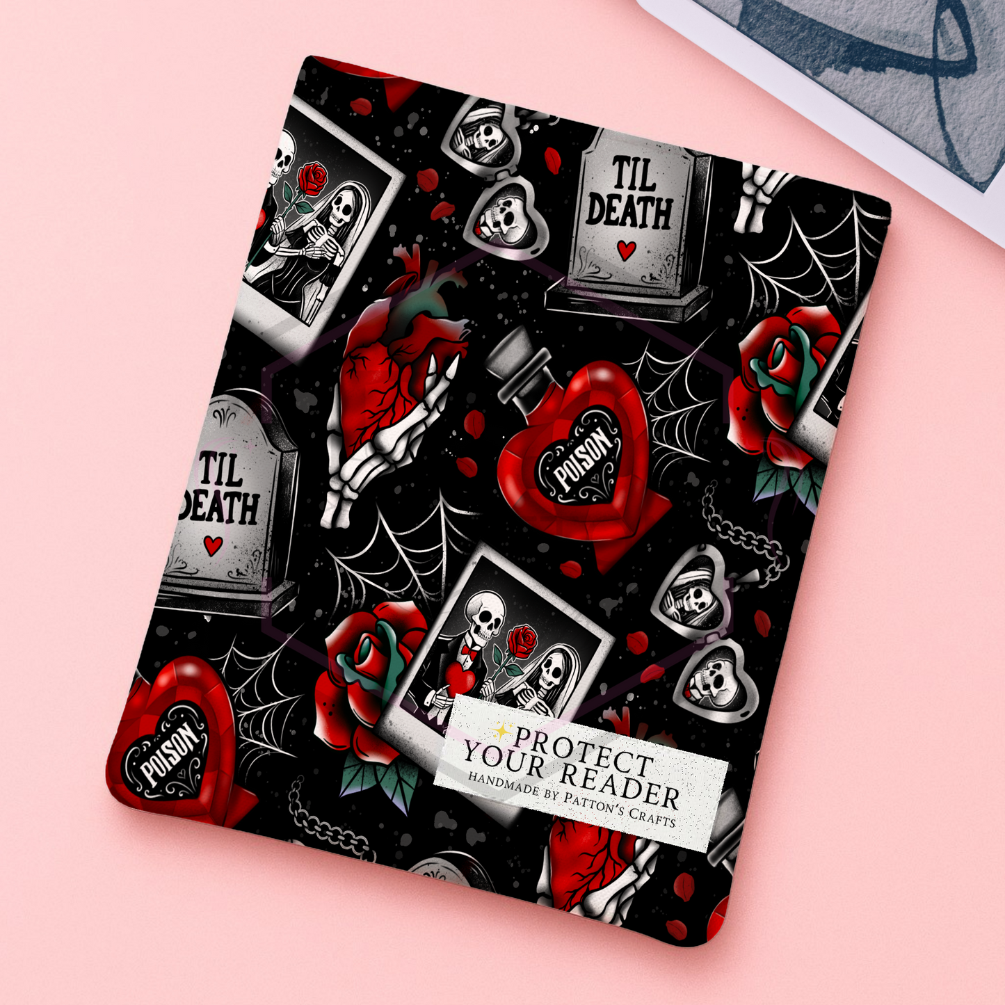 Kindle/ipad sleeve | Til death | Fabric tech cover