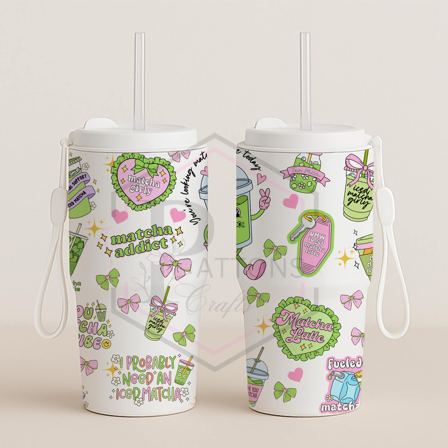 20oz Travel mug | Matcha Girly