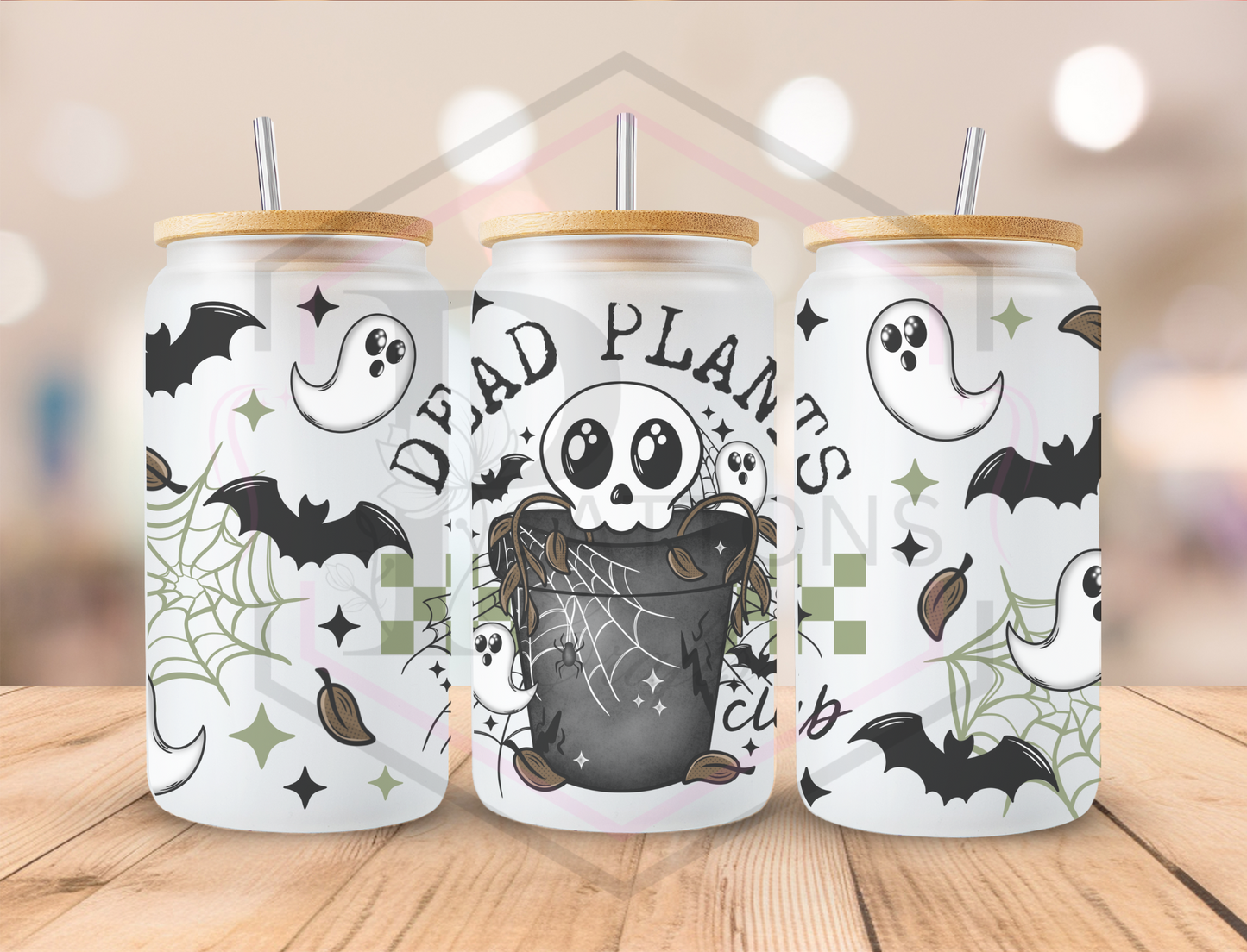 16oz Frosted Tumbler | Bamboo lid | Dead Plants Club
