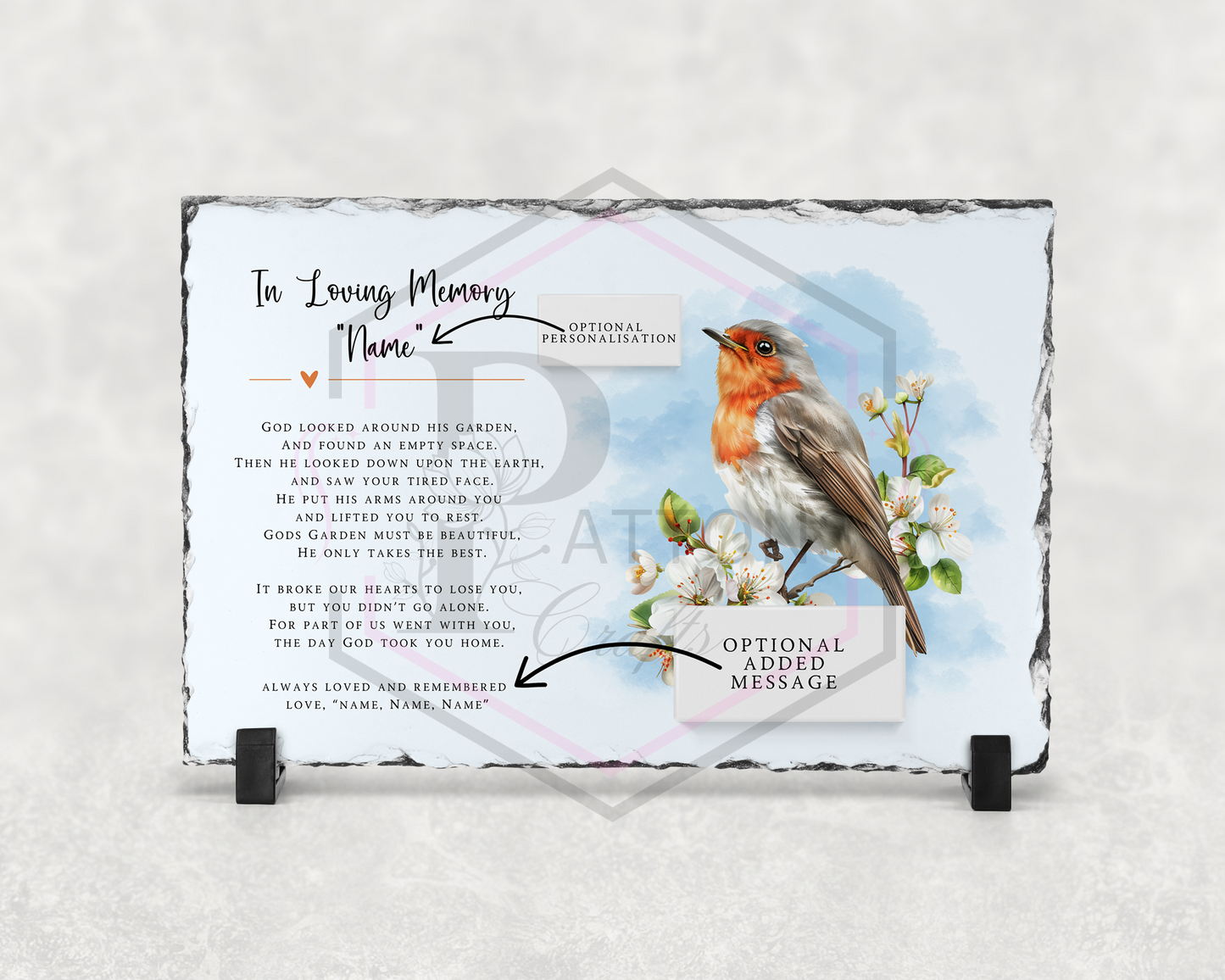 Memorial slate | Robin