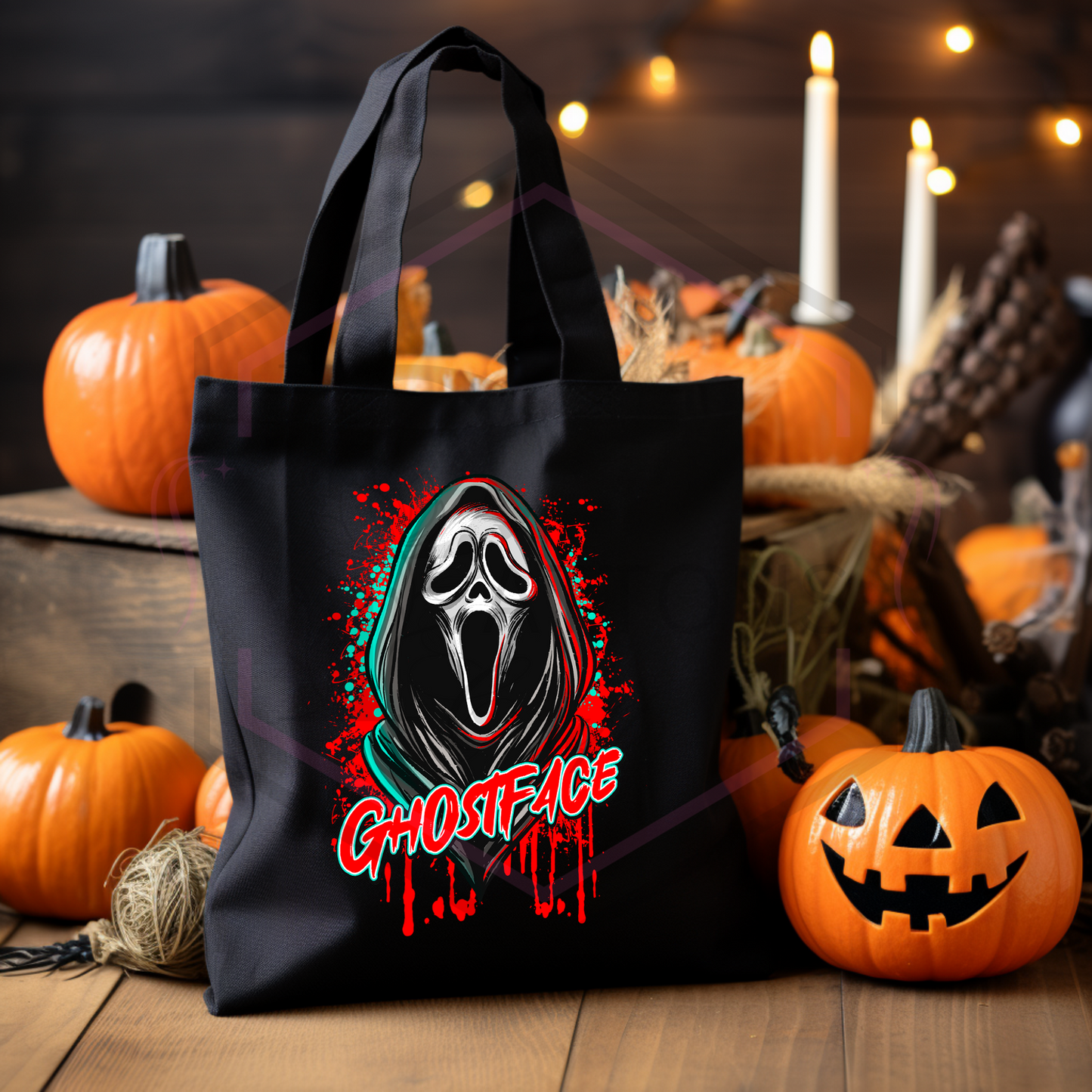 Black tote bag | Ghostface