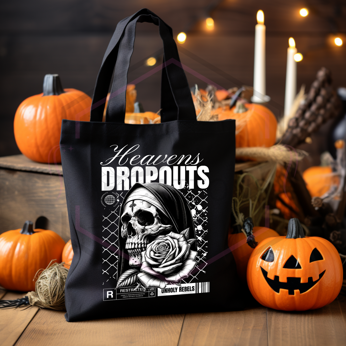 Black tote bag | Heavens Dropouts