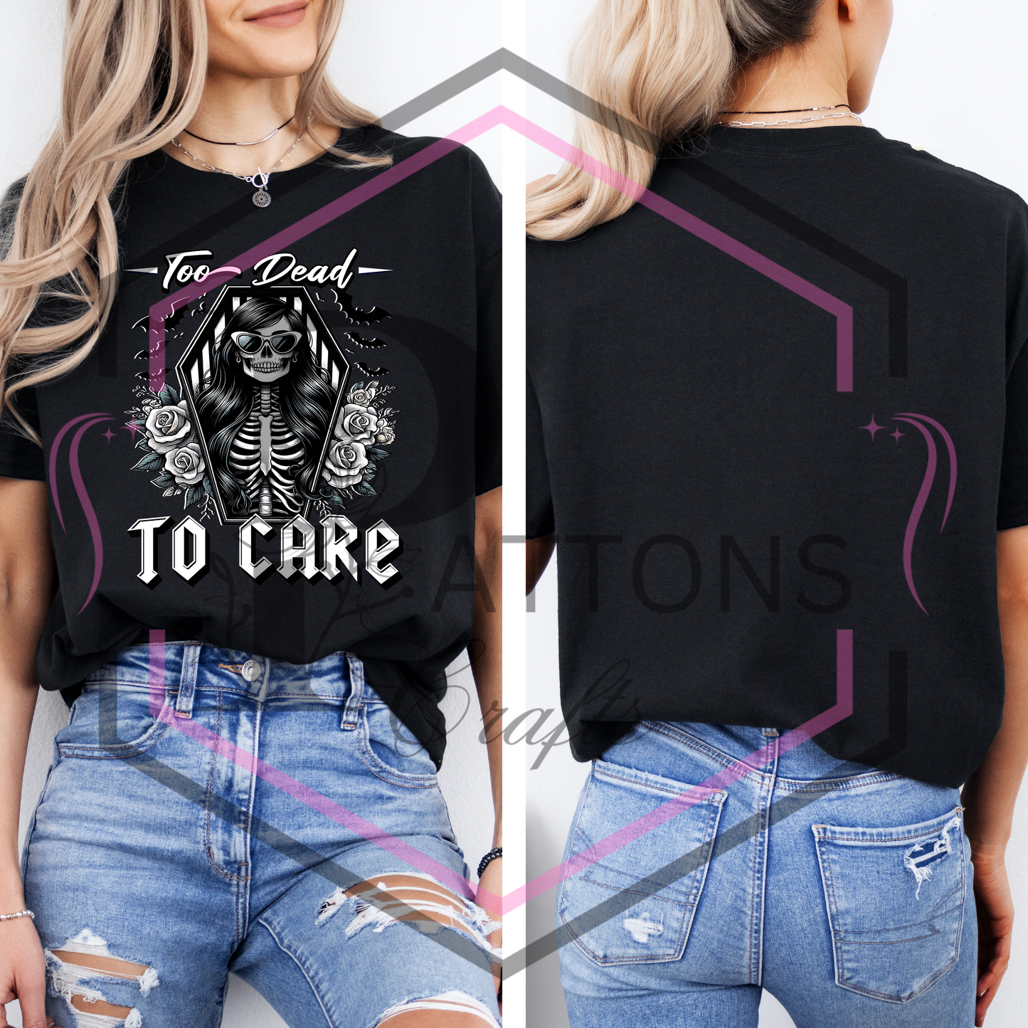 Black Tshirt | Too dead to care