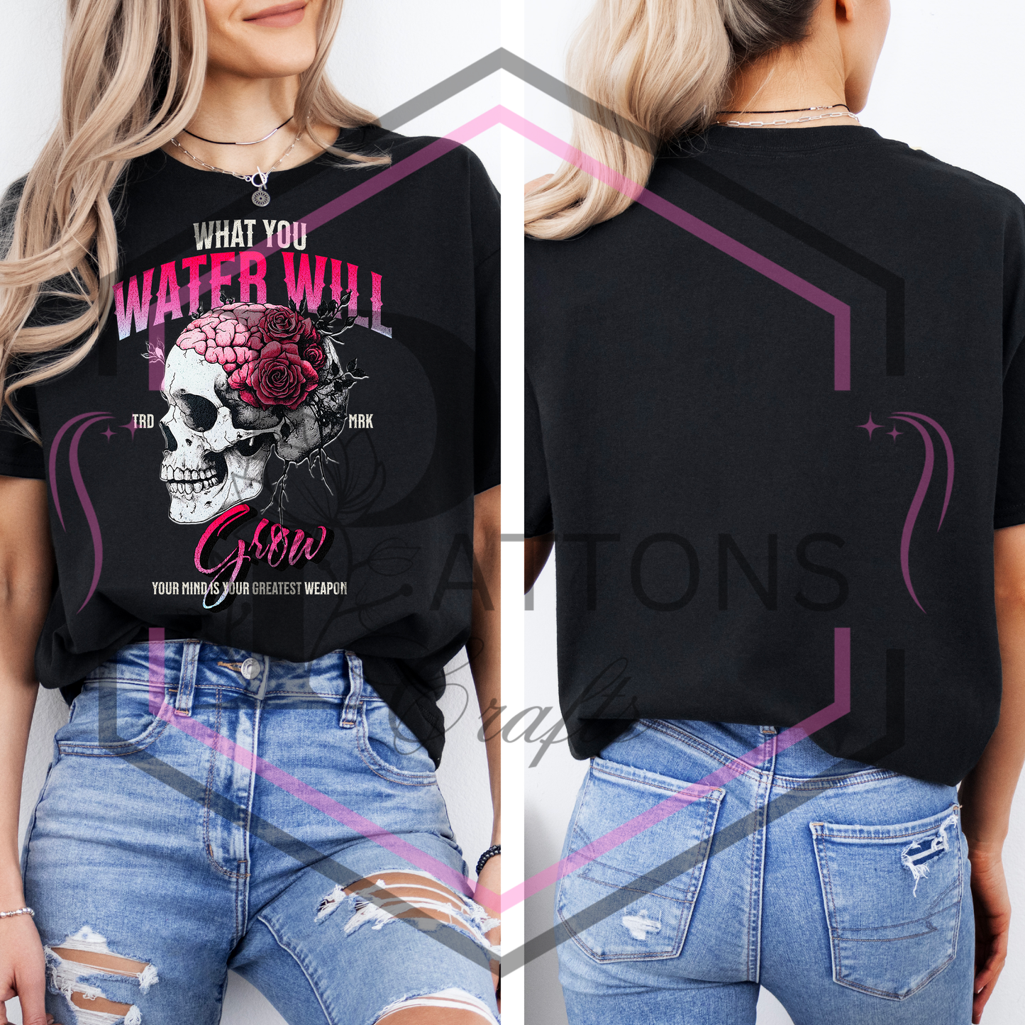 Black Tshirt | Where you water will grow