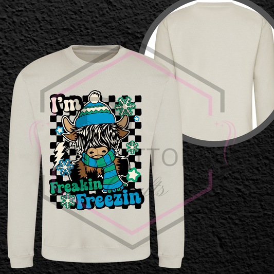 Sweatshirt | Im freakin freezin | Two Colour Option