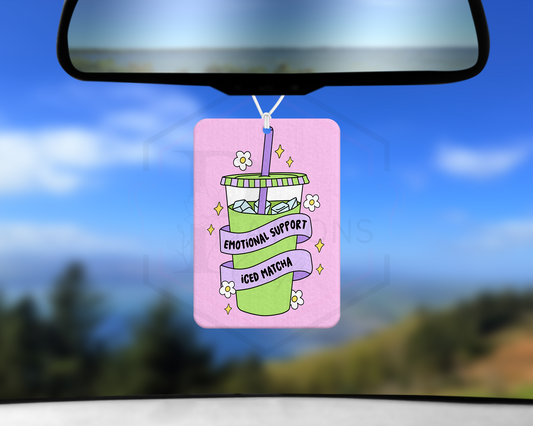 Car mirror accessories |  emotional support matcha