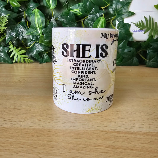 11oz white mug | She is me