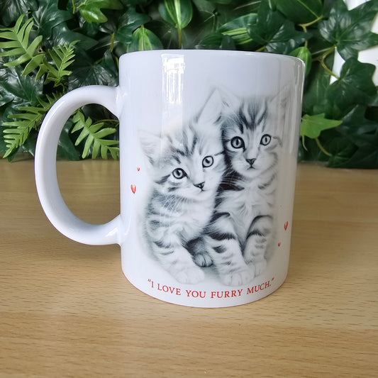 11oz white mug | Cat- I love you furry much