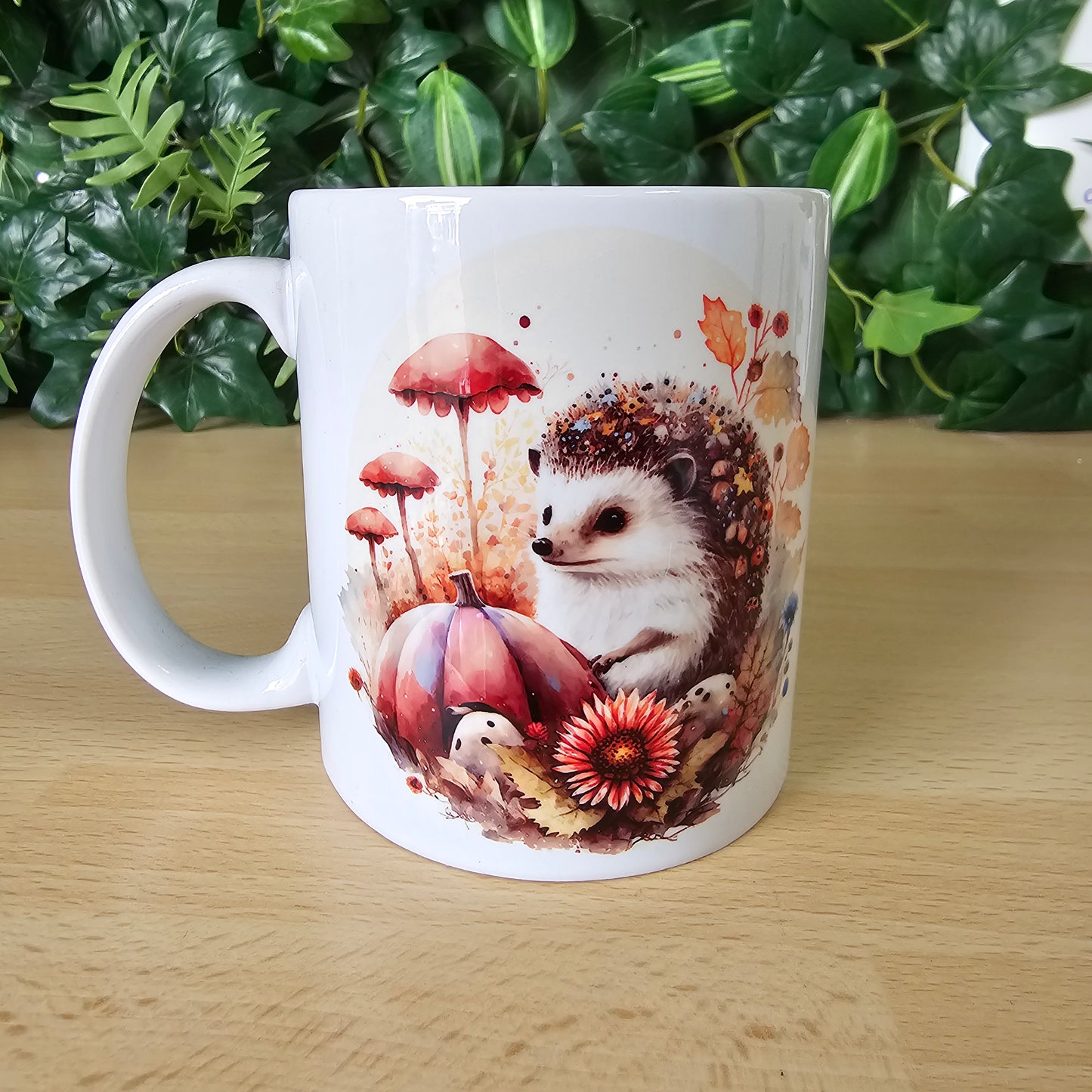 11oz white mug | Autumn Hedgehog