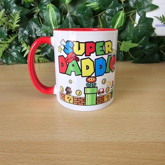 11oz red handled mug | Super Dad