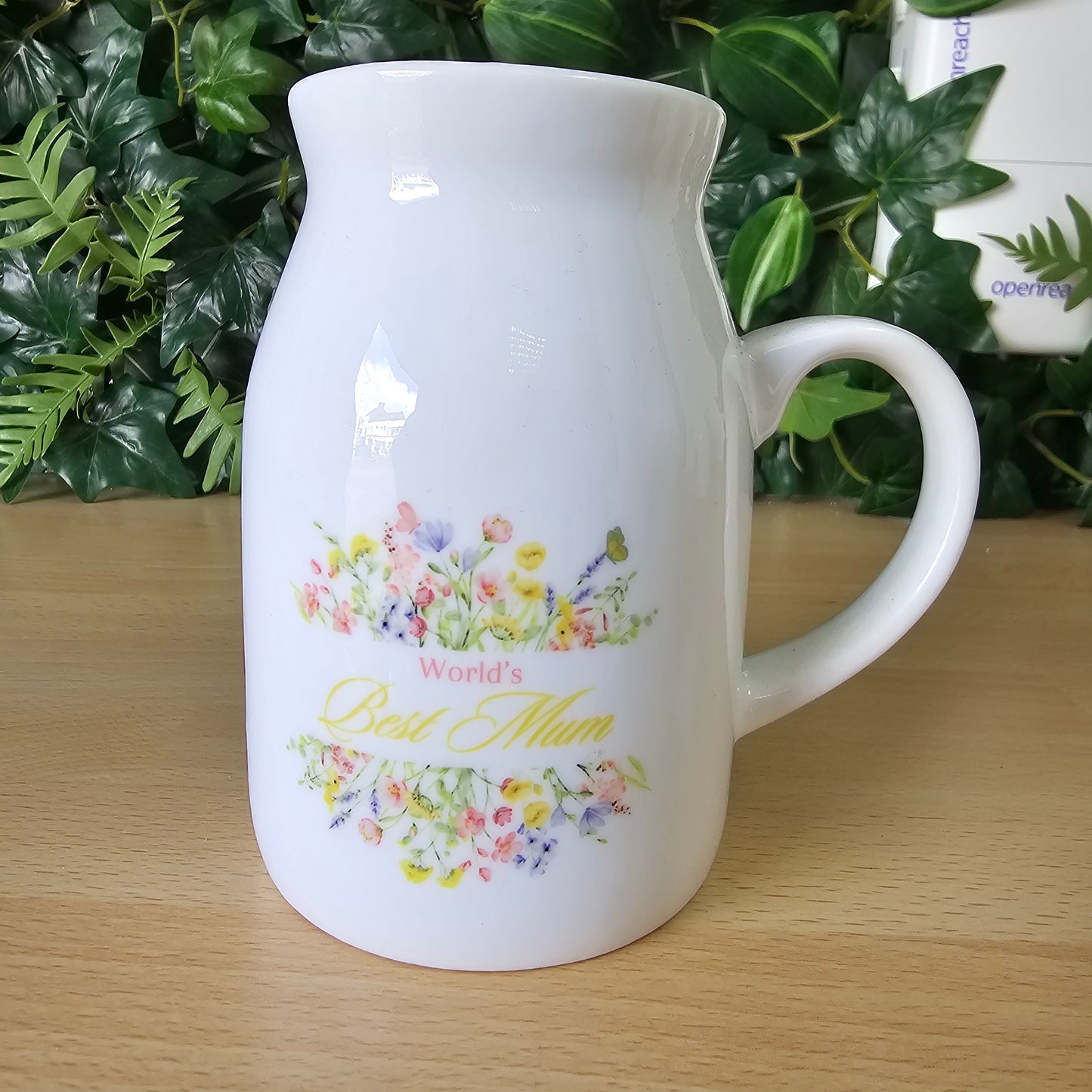 Vase | Milk jug style vase | Worlds best mum