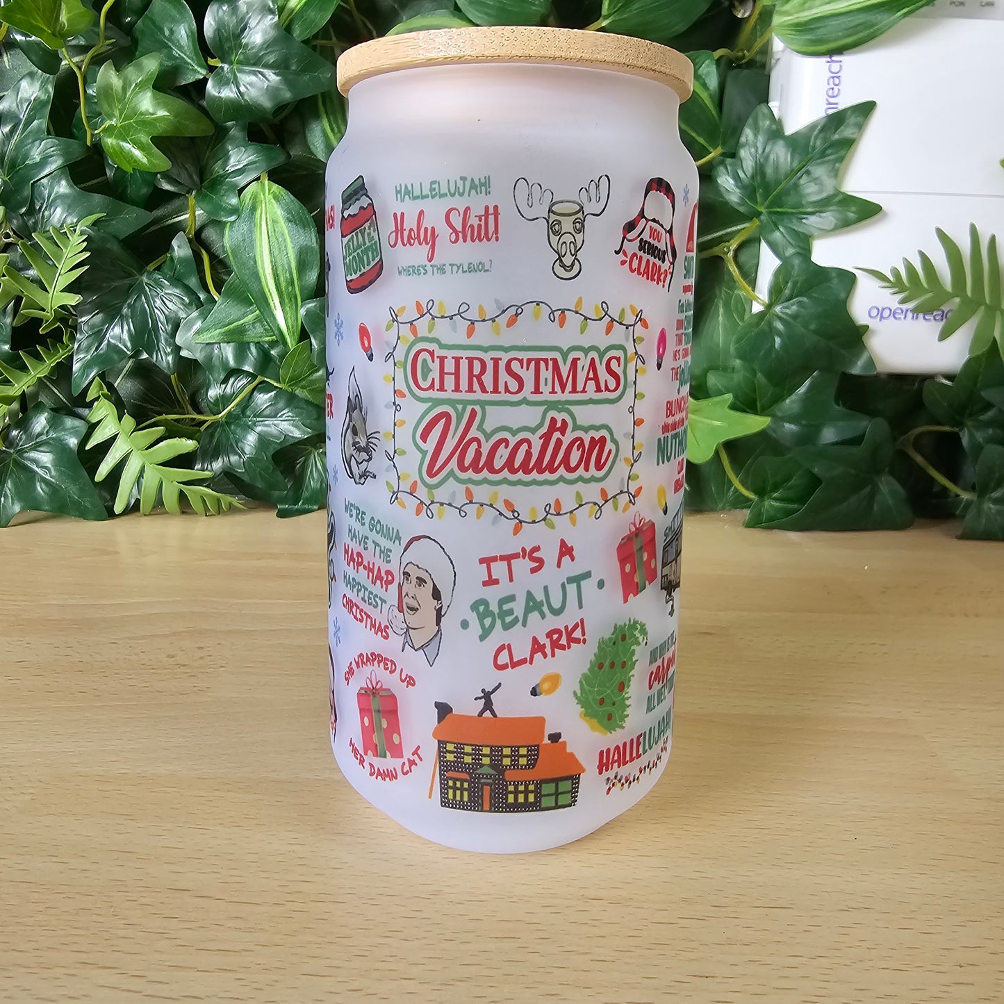 Frosted glass tumbler | christmas film themed