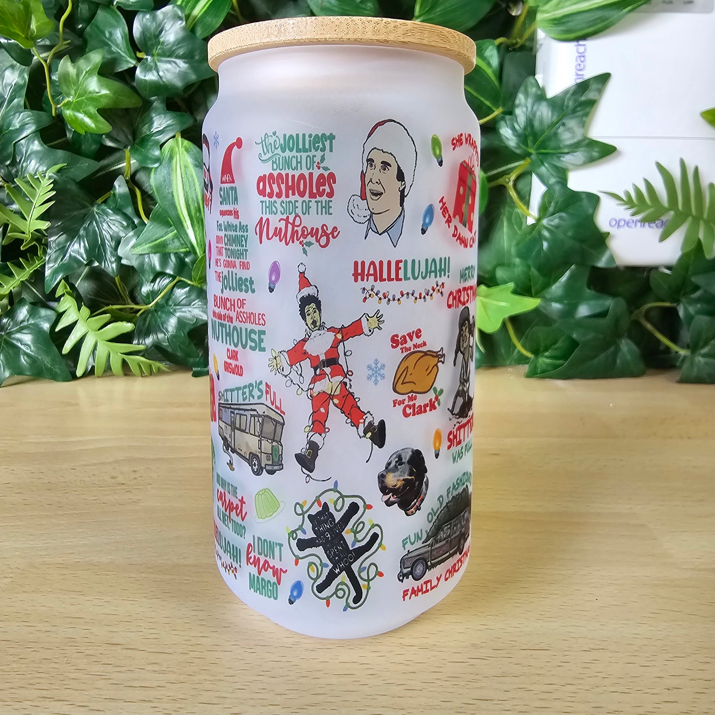 Frosted glass tumbler | christmas film themed