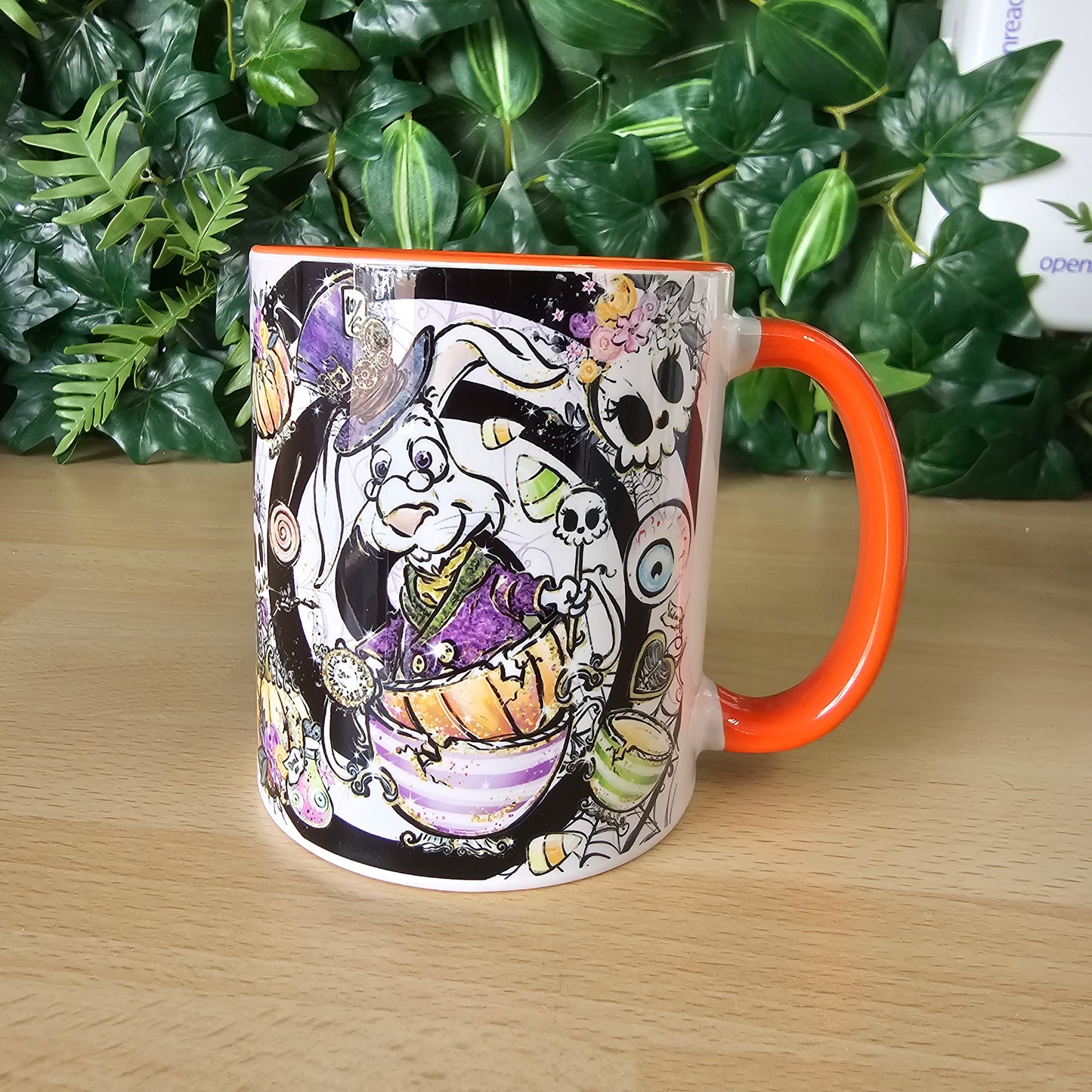 11oz orange handled mug | Alice