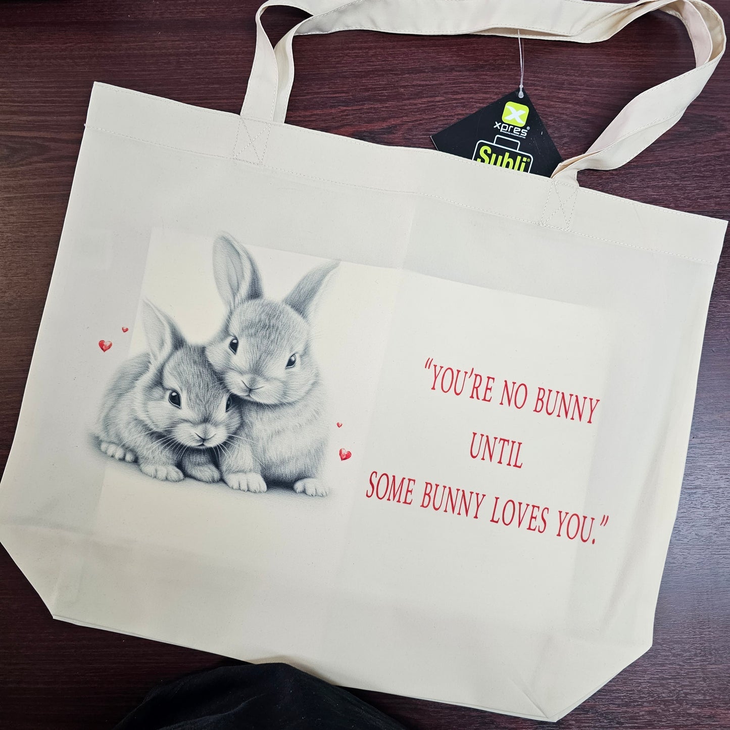 Large tote bag |Bunny | Reusable shopper