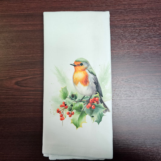 Tea towel | Christmas  Robin