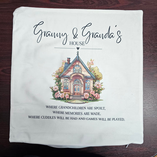 Cushion Cover | Granny and granda's house | *READ ITEM DESCRIPTION*