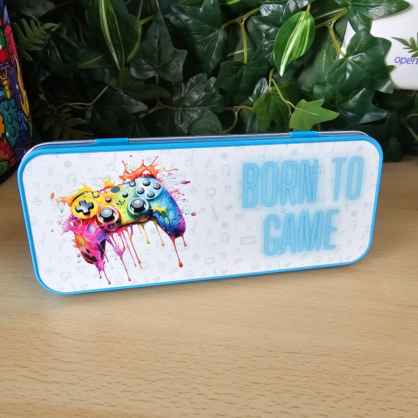 Born to game metal pencil case