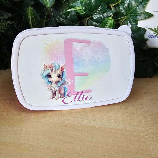 Unicorn Sandwich box | Personalised with name ELLIE