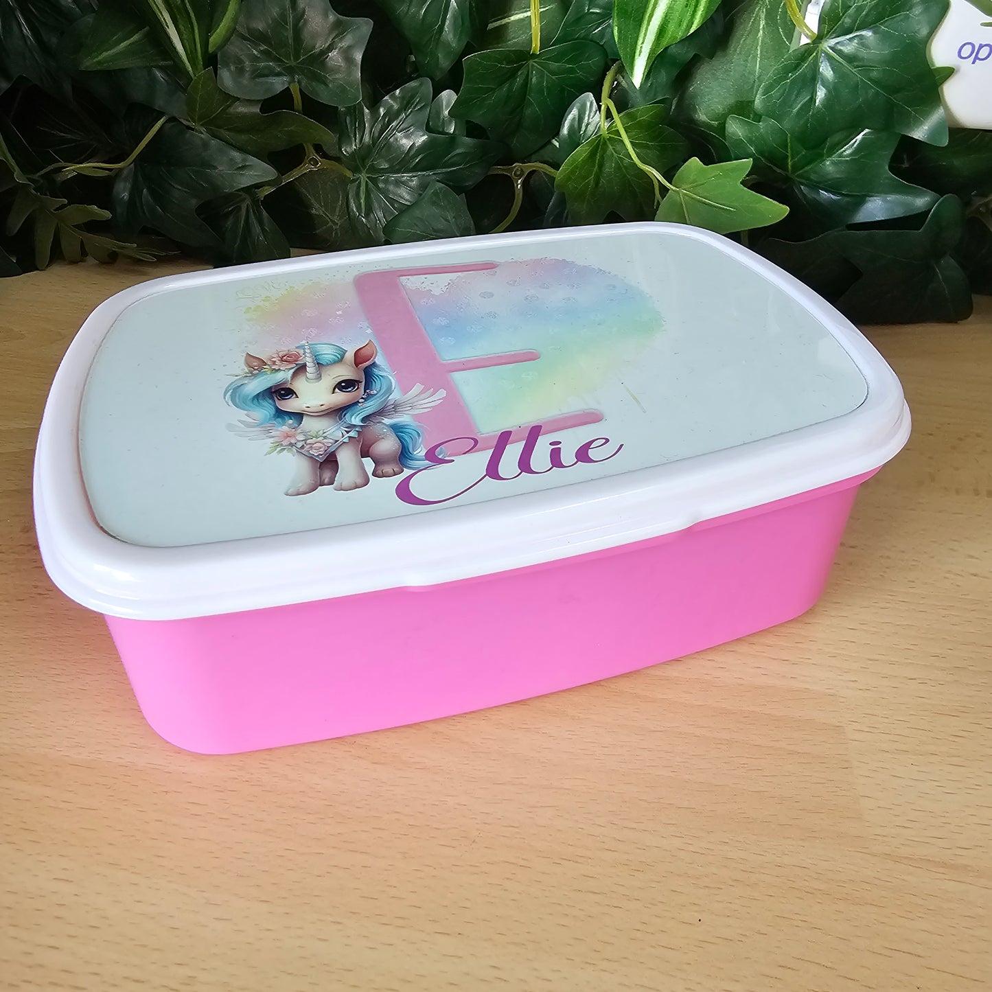 Unicorn Sandwich box | Personalised with name ELLIE