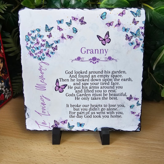 Slate 20x20cm | In loving memory of Granny