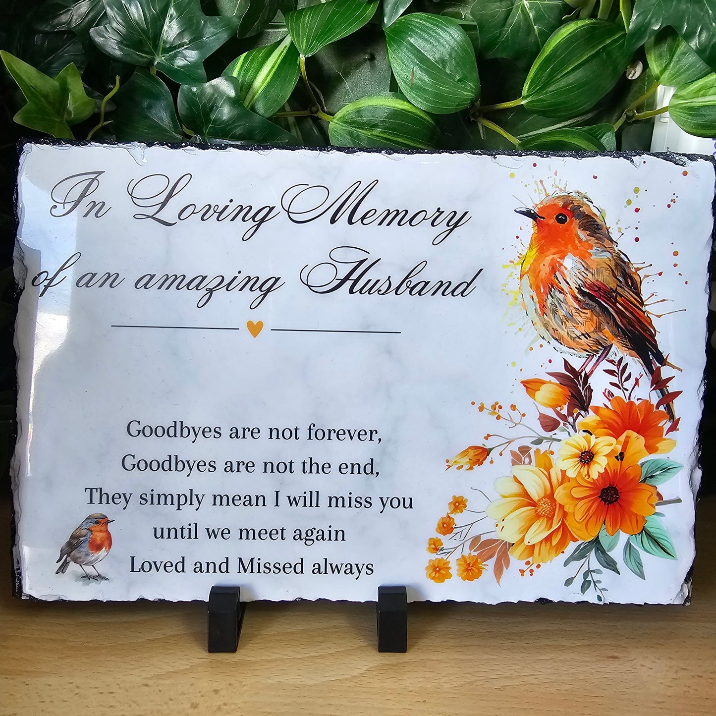 Slate 20x30cm | In Memory of an amazing Husband