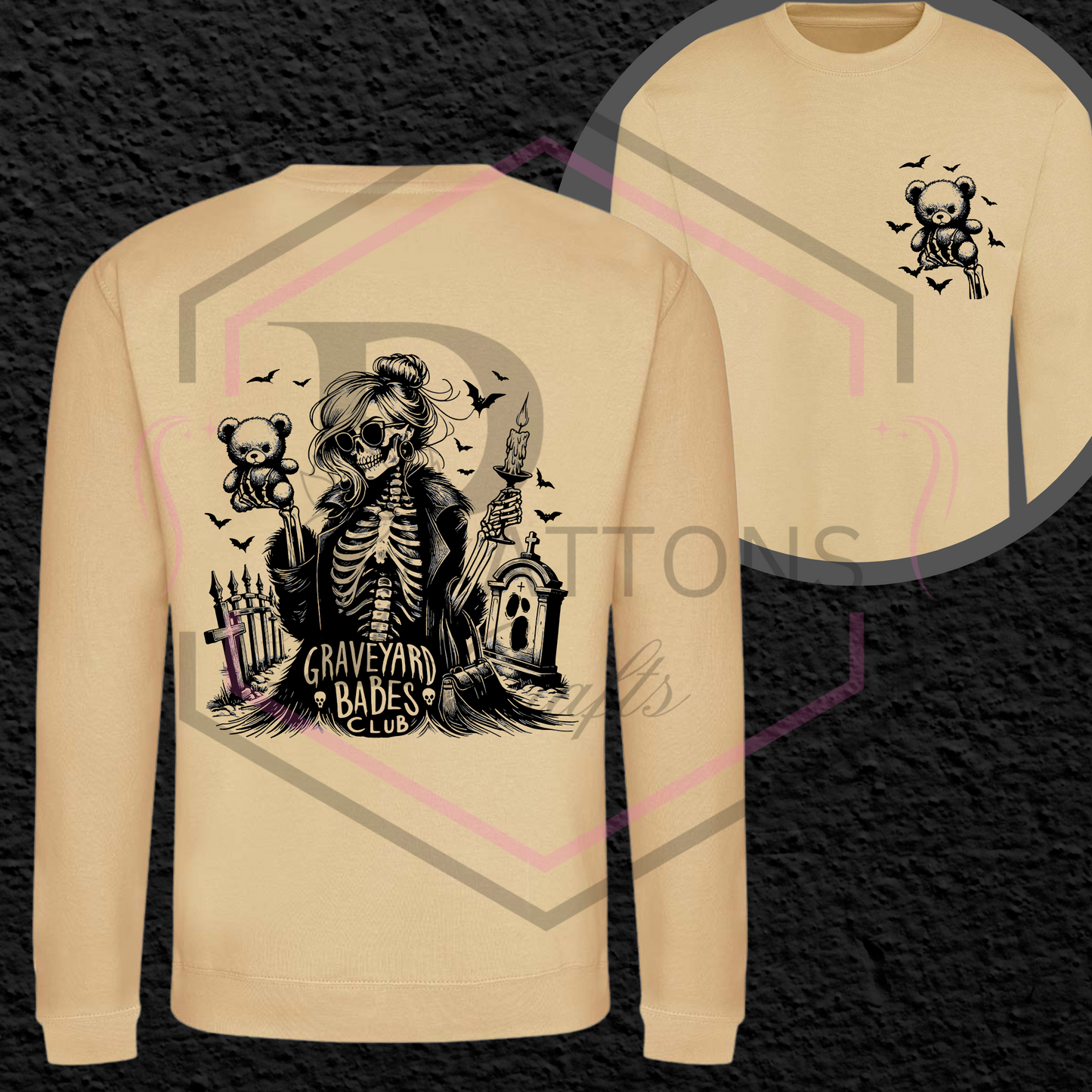 Sweatshirt | Graveyard babes club | Two Colour Option