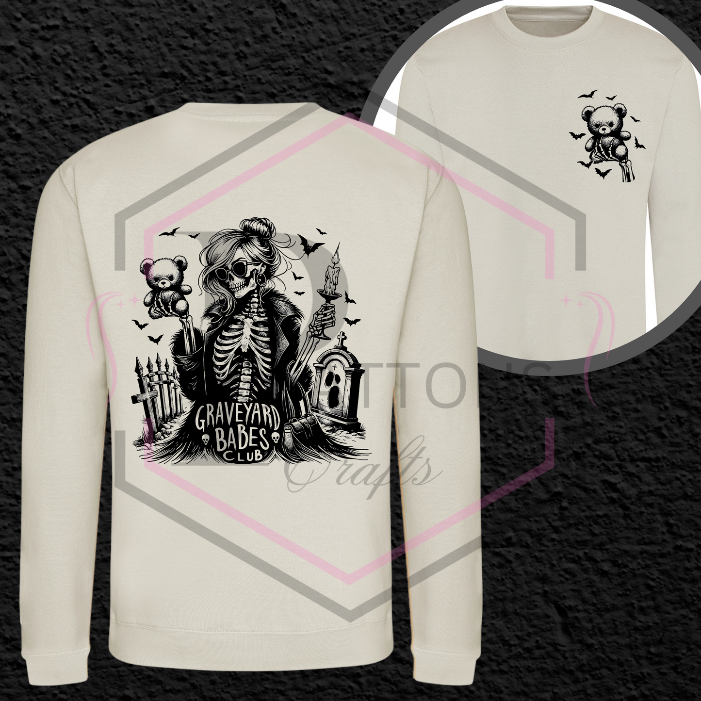 Sweatshirt | Graveyard babes club | Two Colour Option