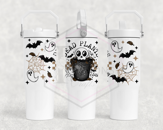 30oz All white tumbler | Handle lid | Dead Plants Club