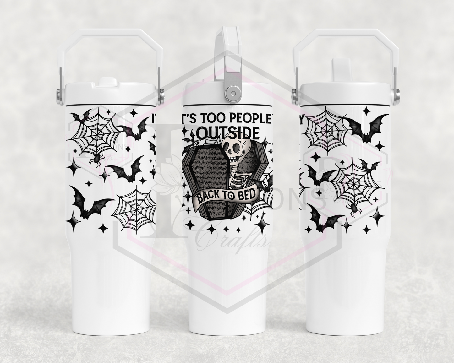 30oz flip lid tumbler | Ew, people | Handled lid