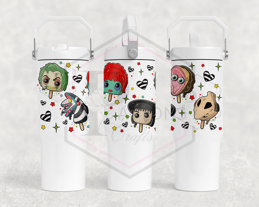 30oz flip lid tumbler | Handled lid | Beatle-lollies