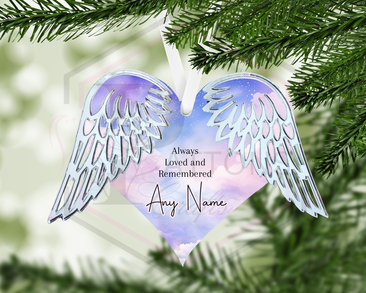 Memorial Wings decoration | Personalised Memorial keepsake