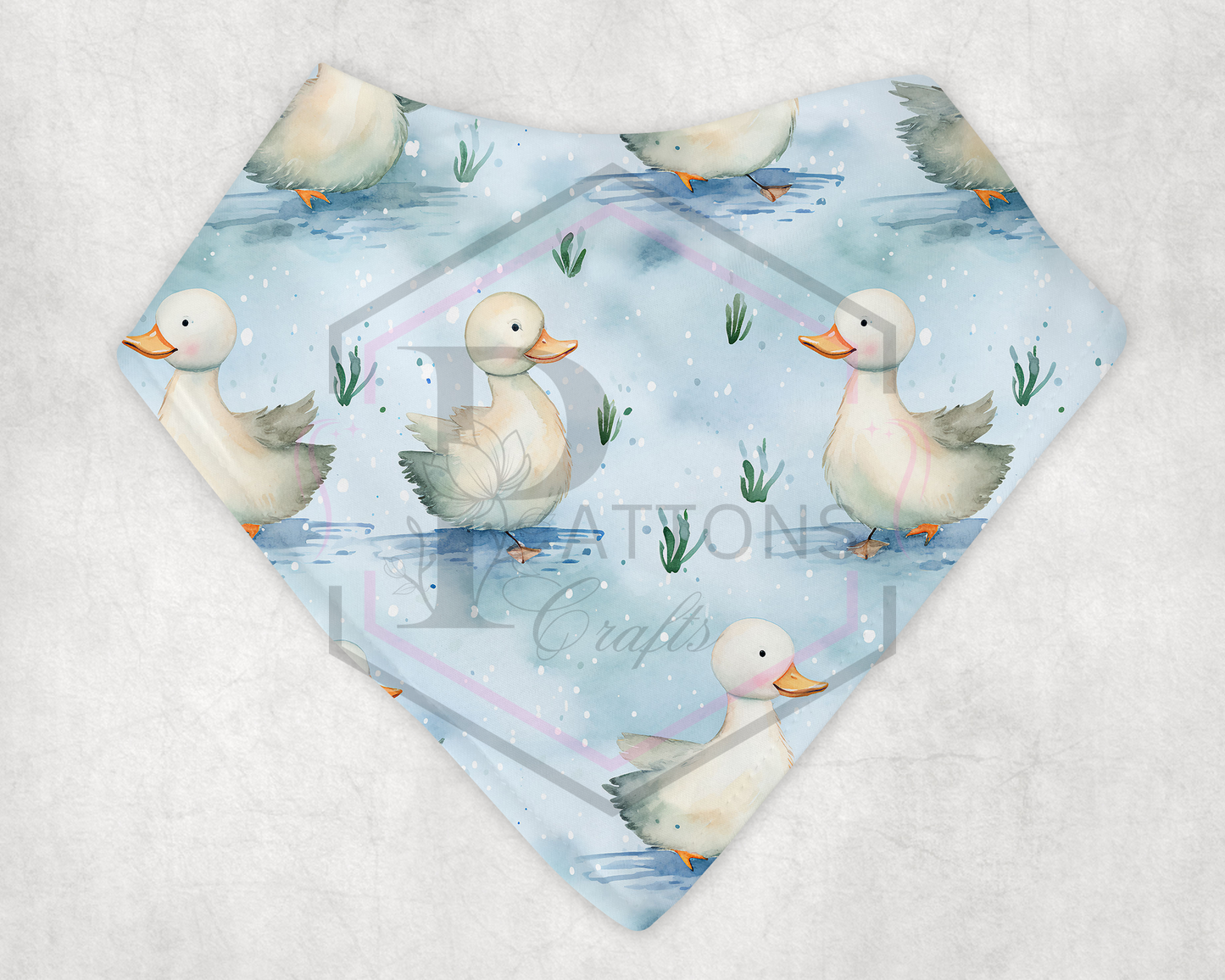 Bandana Bib | Cute Ducks | Personalised Dribble Catcher