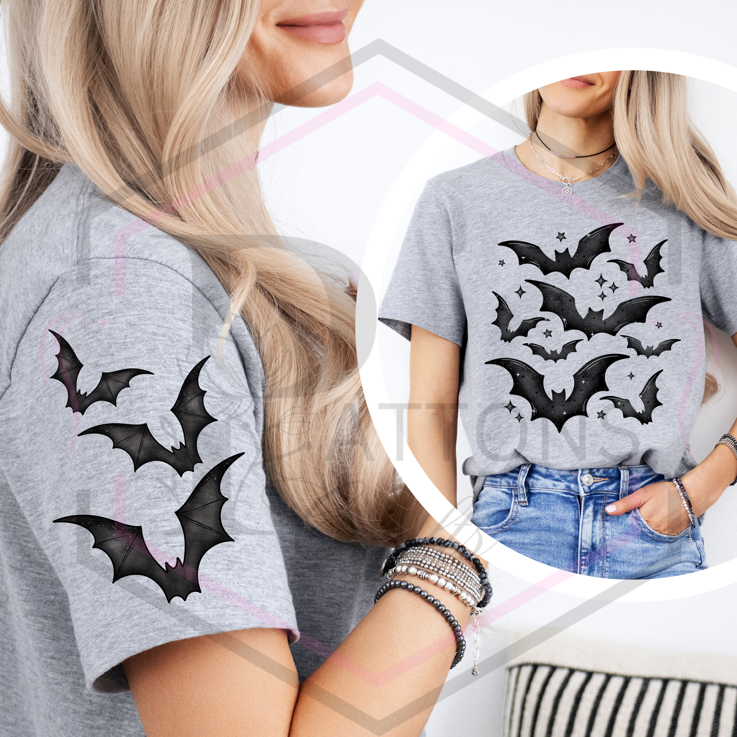 T-Shirt | Bat Crazy | Sleeve Detail | Unisex Tee