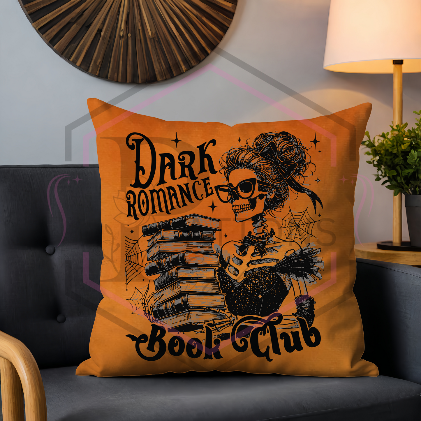 Orange Velvet Cushion | Dark romance book club