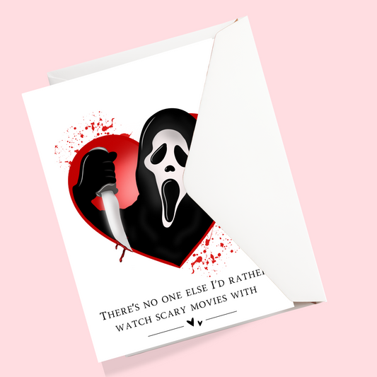 Valentines day card | Scary movies