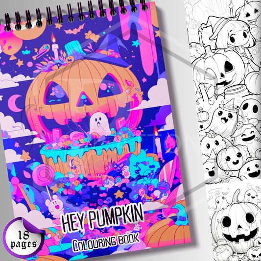 A4 Colouring book | Hey Pumpkin | Adult Colouring book