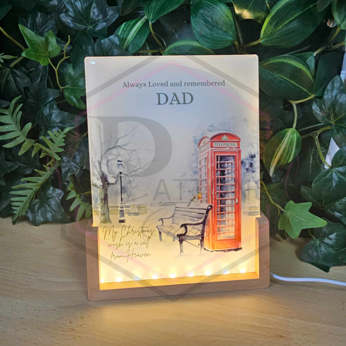 Personalised Memorial Light | Christmas Message | In Memory